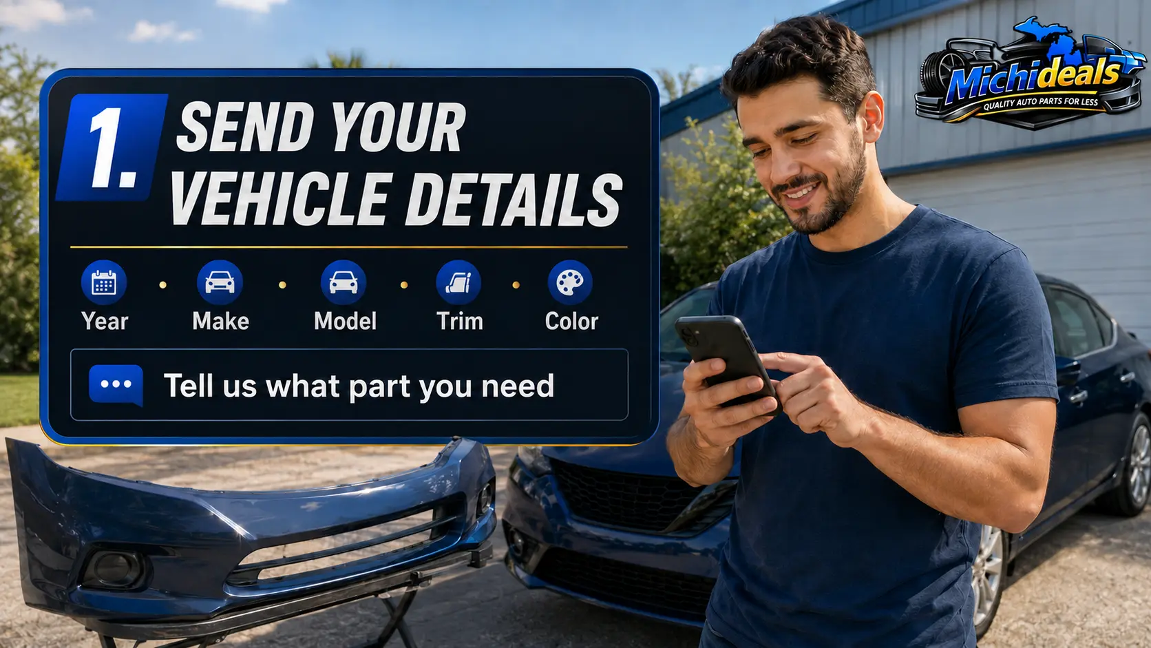 Step 1 — Send your vehicle details